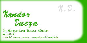 nandor ducza business card