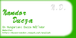 nandor ducza business card